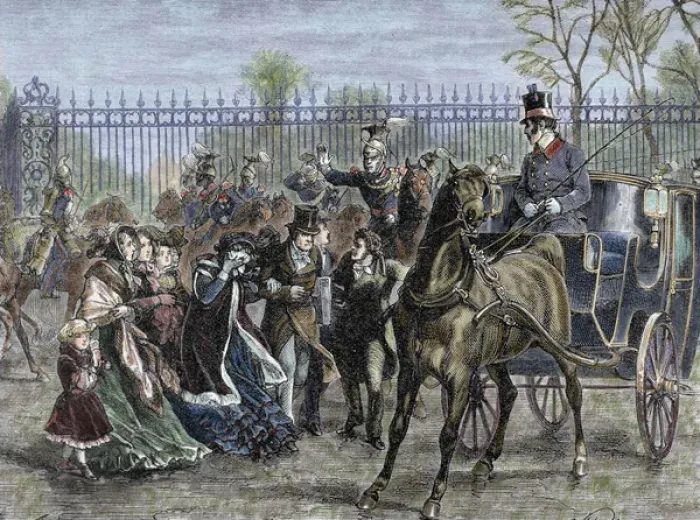 Framed Print : French Liberal Revolution (February 1848). The mob assaulted on the Tuileries on February 24