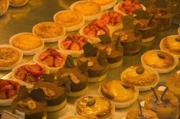 Framed Print : French Pastries in Patisserie, Paris, France