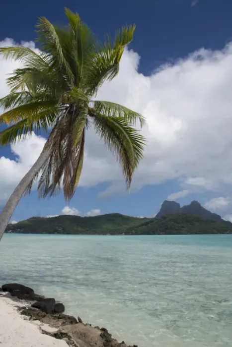 Framed Print : French Polynesia, Society Islands, Leeward Islands, Bora Bora