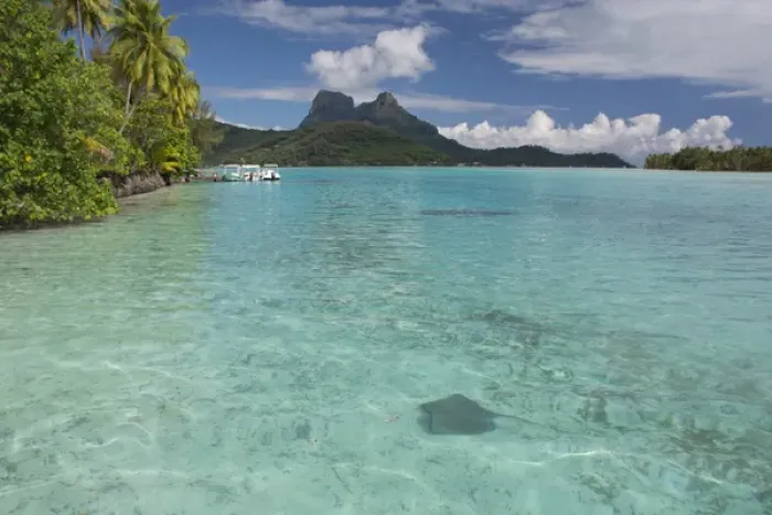 Framed Print : French Polynesia, Society Islands, Leeward Islands, Bora Bora