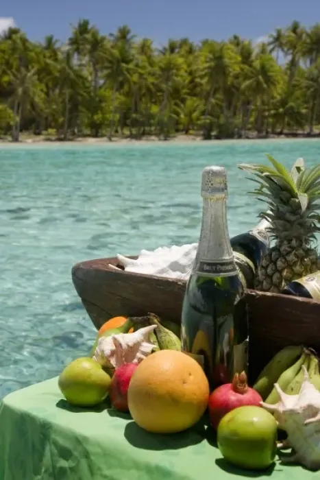 Framed Print : French Polynesia, Society Islands, Taha a. An assortment of fruits and champagne Framed Print : French Polynesia, Society Islands, Taha a. An assortment of fruits and champagne