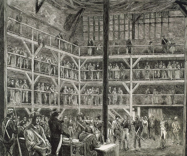 FRENCH REVOLUTION. Abbey room where the revolutionary court held its sessions in 1793