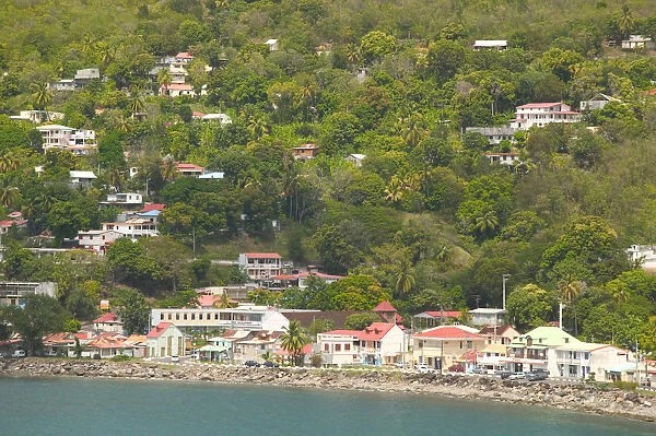 FRENCH WEST INDIES (FWI)-Guadaloupe-Basse-Terre-BOUILLANTE: West Coast Town View