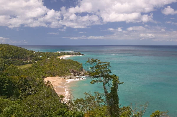 FRENCH WEST INDIES (FWI)-Guadaloupe-Basse-Terre-POINTE ALLEGRE: Beach View with Hotel