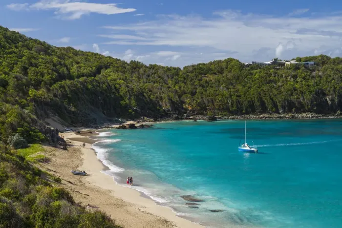 Framed Print : French West Indies, St-Barthelemy. Colombier, Anse de Colombier bay and beach Framed Print : French West Indies, St-Barthelemy. Colombier, Anse de Colombier bay and beach