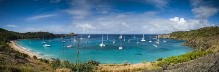 Framed Print : French West Indies, St-Barthelemy. Colombier, Anse de Colombier bay and beach Framed Print : French West Indies, St-Barthelemy. Colombier, Anse de Colombier bay and beach