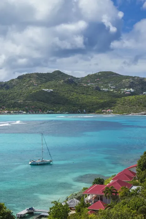 Framed Print : French West Indies, St-Barthelemy. Baie de Saint Jean