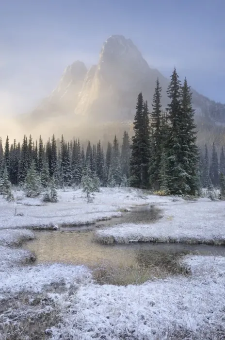 Framed Print : Fresh autumn snow on Liberty Bell Mountain and meadows of Washington State Pass Framed Print : Fresh autumn snow on Liberty Bell Mountain and meadows of Washington State Pass