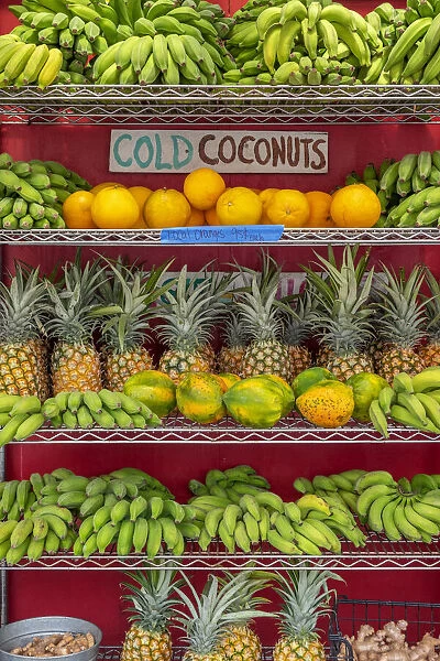 Fresh fruit at the market, Kauai, Hawaii, USA