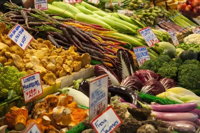 Framed Print : Fresh vegetables for sale at Pike Place Market in Seattle, Washington State Framed Print : Fresh vegetables for sale at Pike Place Market in Seattle, Washington State