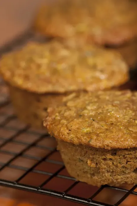 Framed Print : Freshly baked zucchini muffins cooling on a wire rack Framed Print : Freshly baked zucchini muffins cooling on a wire rack