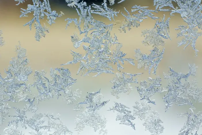 Framed Print : Frost pattern on window