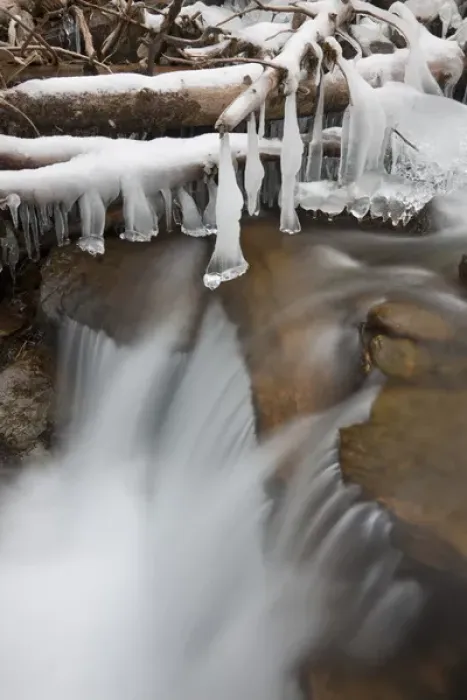 Framed Print : Frozen waterfall in valley Martelltal with icicles Europe, central europe, Italy