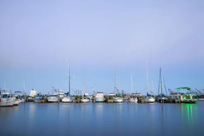 Framed Print : Fulton Harbor and recreational boats Framed Print : Fulton Harbor and recreational boats