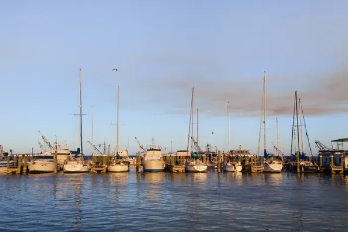 Framed Print : Fulton Harbor and recreational boats Framed Print : Fulton Harbor and recreational boats