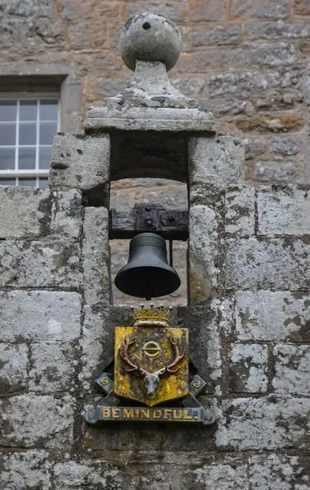 Framed Print : Gable above the front entrance to Cawdor Castle bearing the motto Be Mindful Framed Print : Gable above the front entrance to Cawdor Castle bearing the motto Be Mindful