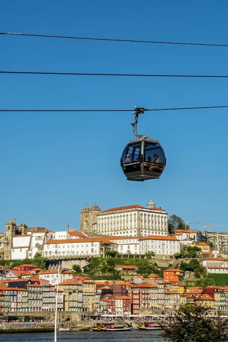 Framed Print : Gaia Cable Car, Gaia district, Porto, Portugal. (Editorial Use Only)