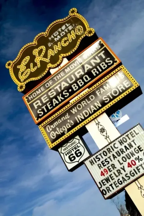 Framed Print : Gallup, New Mexico, United States. Old sign on Route 66 for the famous El Rancho Hotel Framed Print : Gallup, New Mexico, United States. Old sign on Route 66 for the famous El Rancho Hotel
