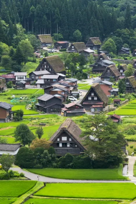 Framed Print : Gassho-zukuri houses and farmland in the mountain, Shirakawa-go, Gifu Prefecture, Japan Framed Print : Gassho-zukuri houses and farmland in the mountain, Shirakawa-go, Gifu Prefecture, Japan