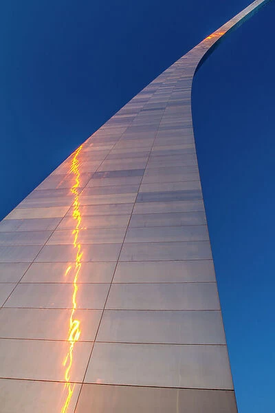 The Gateway Arch in St. Louis, Missouri at sunrise. Jefferson National Expansion Memorial