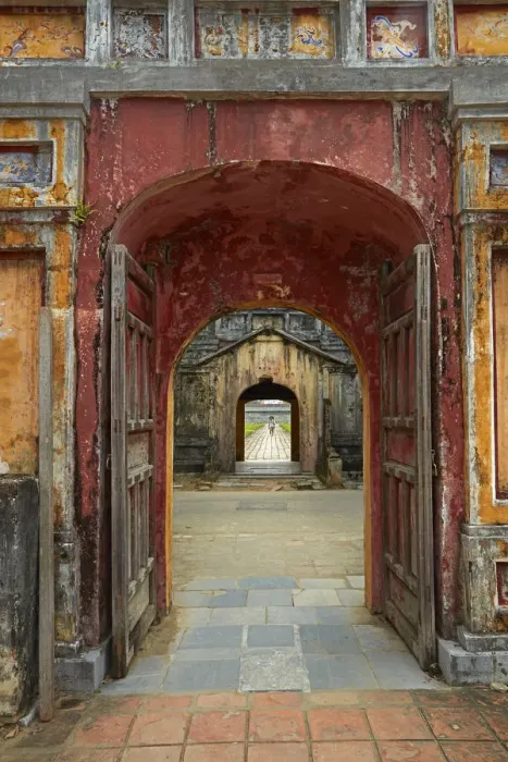 Framed Print : Gateways, Dien Tho Palace, Historic Hue Citadel (Imperial City), Hue, North Central Coast