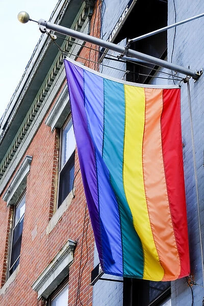 Gay Pride flag, New York City, New York. USA