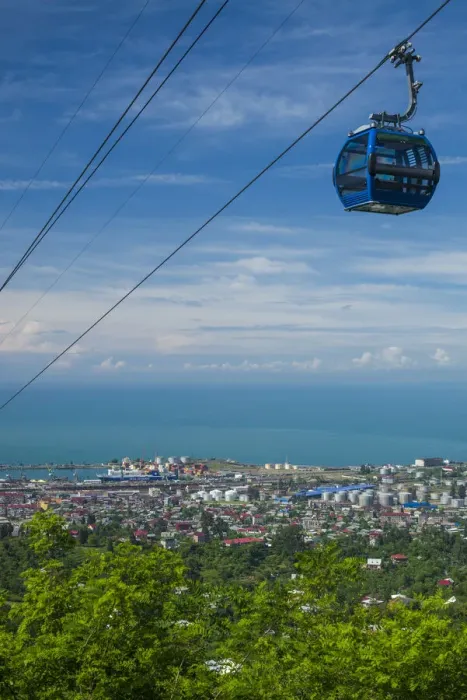 Framed Print : Georgia, Batumi. Anuria Mountain, Argo Cable Car and city skyline Framed Print : Georgia, Batumi. Anuria Mountain, Argo Cable Car and city skyline