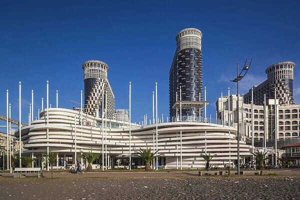 Georgia, Batumi. Batumi Boulevard and seaside promenade and architecture