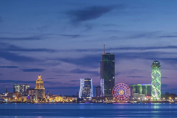Georgia, Batumi. City skyline from the Black Sea
