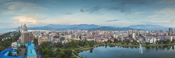Georgia, Batumi. View of city skyline