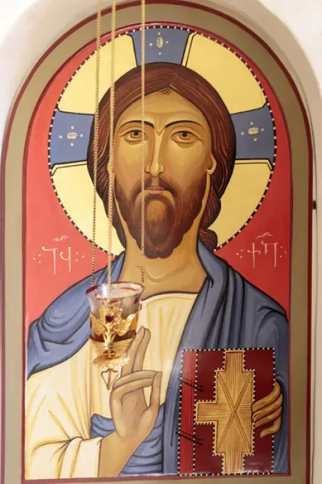 Framed Print : Georgia, Kakheti. Religious art at the David Gareja Monastery Framed Print : Georgia, Kakheti. Religious art at the David Gareja Monastery