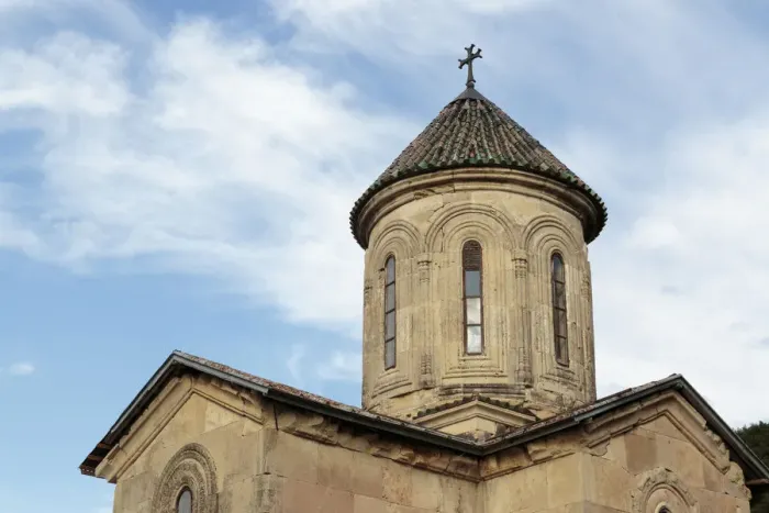 Framed Print : Georgia, Kutaisi. The main tower of Gelati Monastery Framed Print : Georgia, Kutaisi. The main tower of Gelati Monastery