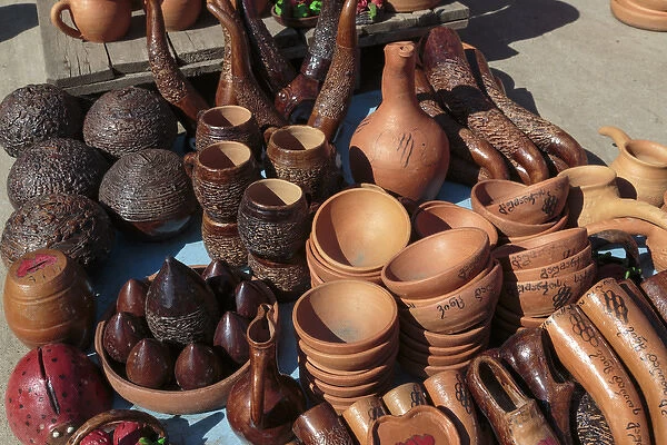Georgia, Kutaisi. Pots and other ceramic goods for sale
