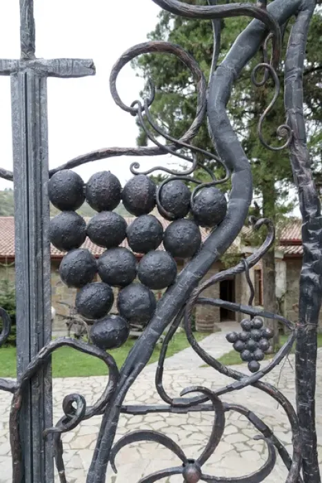 Framed Print : Georgia, Mtskheta. Decorative grapes on a metal fence Framed Print : Georgia, Mtskheta. Decorative grapes on a metal fence