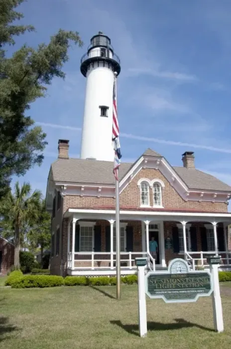 Framed Print : Georgia, St. Simons Island. Historic St. Simons Island Lighthouse, c. 1872. (MR) Framed Print : Georgia, St. Simons Island. Historic St. Simons Island Lighthouse, c. 1872. (MR)