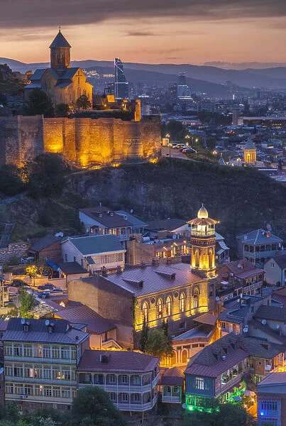 Georgia, Tbilisi. Old Town, Muslim Quarter and Narikala Fortress
