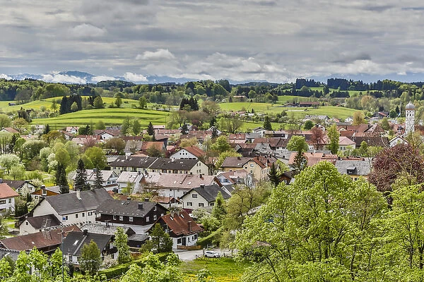 Germany, Andechs, View of Andechs from Andechs Monastery