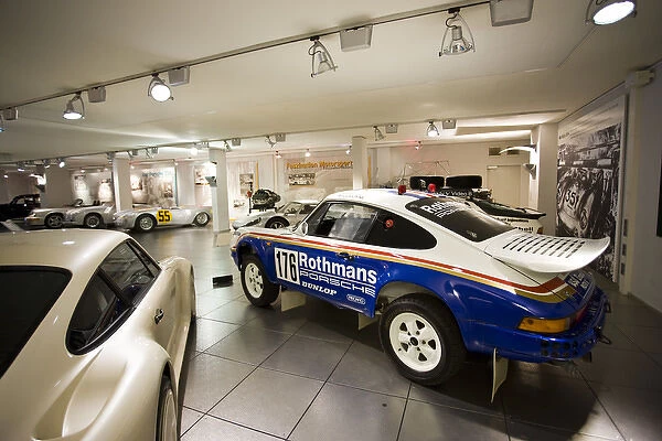 GERMANY, Baden-Wurttemberg, Stuttgart-Zuffenhausen. Porsche Car Museum, Porsche Paris-Dakar