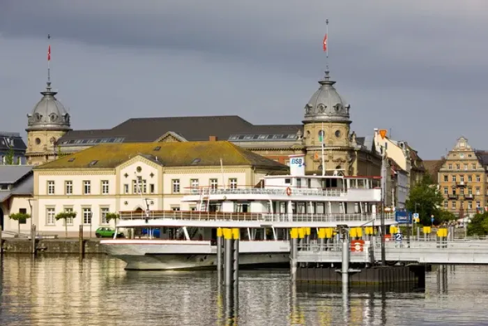 Framed Print : GERMANY, Baden-Wurttemberg, Lake Constance Area, Konstanz. Lake Constance Ferries