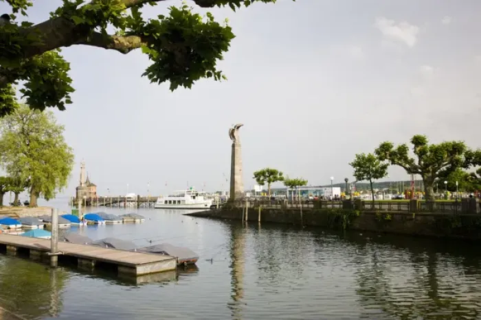Framed Print : GERMANY, Baden-Wurttemberg, Lake Constance Area, Konstanz. Port view with Imperia statue Framed Print : GERMANY, Baden-Wurttemberg, Lake Constance Area, Konstanz. Port view with Imperia statue