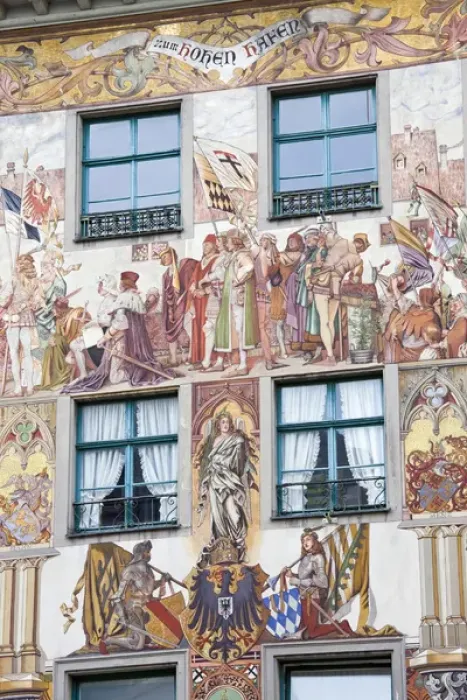 Framed Print : GERMANY, Baden-Wurttemberg, Lake Constance Area, Konstanz. Old Town painted buildings Framed Print : GERMANY, Baden-Wurttemberg, Lake Constance Area, Konstanz. Old Town painted buildings