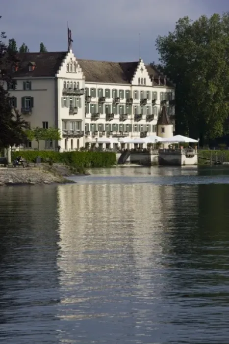 Framed Print : Germany, Baden-Wurttemberg, Lake Constance Area, Konstanz. Lakeside Restaurant, Stadtgarten park