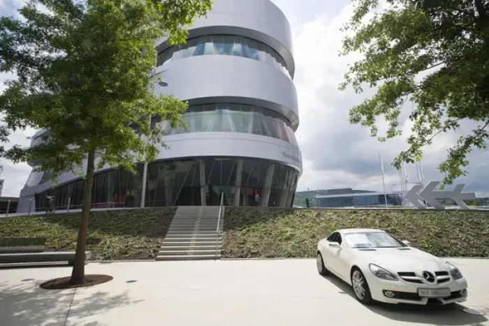 Framed Print : GERMANY, Baden-Wurttemberg, Stuttgart. Mercedes Benz Museum, exterior Framed Print : GERMANY, Baden-Wurttemberg, Stuttgart. Mercedes Benz Museum, exterior