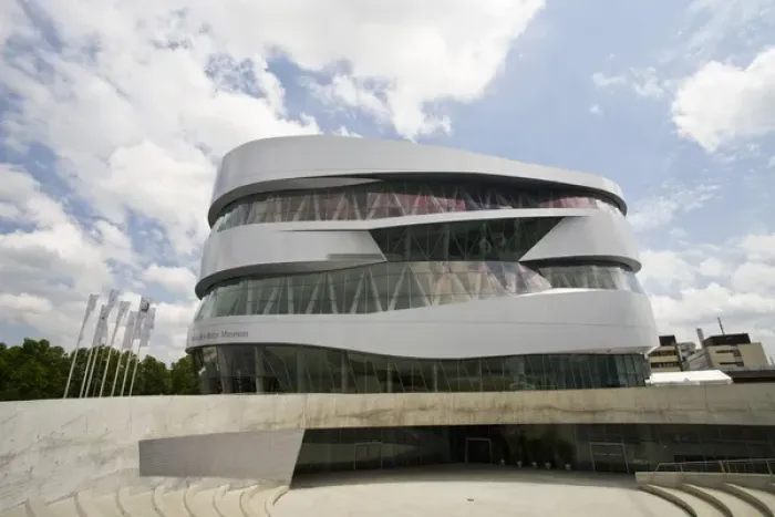 Framed Print : GERMANY, Baden-Wurttemberg, Stuttgart. Mercedes Benz Museum, exterior