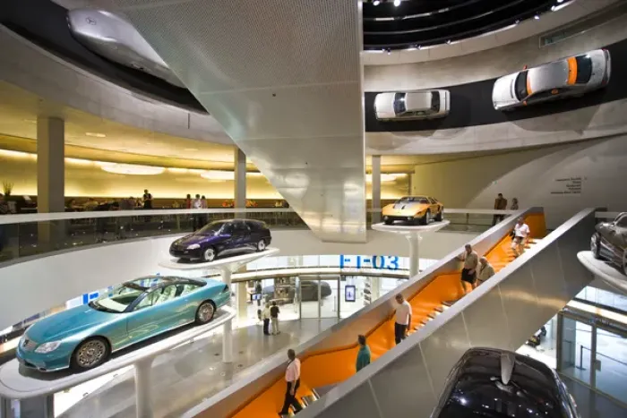 Framed Print : GERMANY, Baden-Wurttemberg, Stuttgart. Mercedes Benz Museum, Fascination of Technology