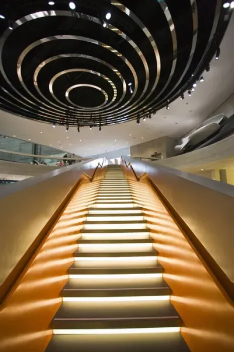 Framed Print : GERMANY, Baden-Wurttemberg, Stuttgart. Mercedes Benz Museum, staircase Framed Print : GERMANY, Baden-Wurttemberg, Stuttgart. Mercedes Benz Museum, staircase