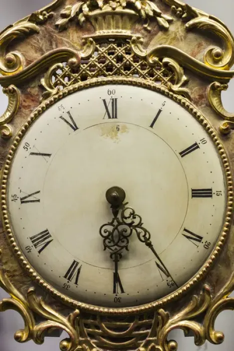 Framed Print : Germany, Baden-Wurttemburg, Black Forest, Furtwangen, detail of 19th century clock face