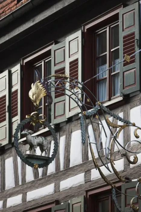 Framed Print : Germany, Baden-Wurttemburg, Black Forest, Schiltach, traditional building details, fall Framed Print : Germany, Baden-Wurttemburg, Black Forest, Schiltach, traditional building details, fall