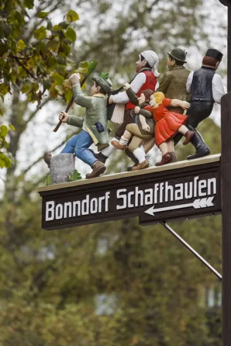 Framed Print : Germany, Baden-Wurttemburg, Black Forest, Lenzkirch, traditional carved wooden road signs Framed Print : Germany, Baden-Wurttemburg, Black Forest, Lenzkirch, traditional carved wooden road signs
