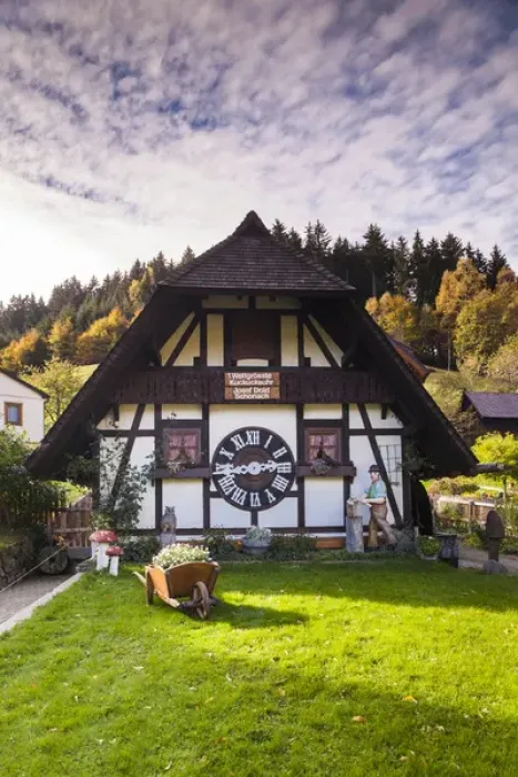 Framed Print : Germany, Baden-Wurttemburg, Black Forest, Schonach, Worlds Oldest Largest Cuckoo Clock Framed Print : Germany, Baden-Wurttemburg, Black Forest, Schonach, Worlds Oldest Largest Cuckoo Clock